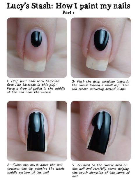 Pinned by www.SimpleNailArtTips.com SIMPLE NAIL ART DESIGN IDEAS -   Lucy's Stash: Picture and video tutorial: How I paint my nails #manicure How To Paint Nails, Nail Painting Tips, Nailart Tutorial, Nail Hacks, Paint Nails, Designer Nails, Image Nails, Fabulous Hair, Nagel Tips