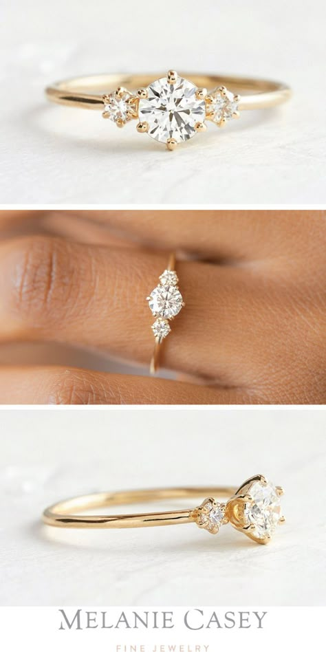 Delicate Gold Wedding Ring, Snow Drift Ring, Engagement Rings Gold 3 Diamonds, Dainty Engagement Rings Vintage, Yellow Gold And Diamond Engagement Ring, 1 Carrot Diamond Ring, Jensen Jewelers Engagement Rings, Gold Diamond Wedding Rings For Women, Engagement Rings With Three Stones