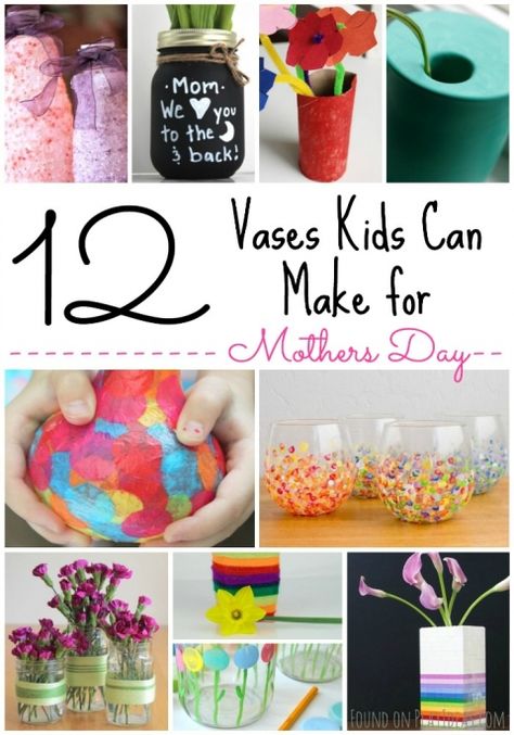 Vases Kids Can Make Pinnable Homemade Vase, Flower Vase Crafts, Red Crafts, Kids Homemade, Diy Xmas Gifts, Vase Crafts, Diy Gifts For Kids, Cup Crafts, Mothers Day Crafts For Kids