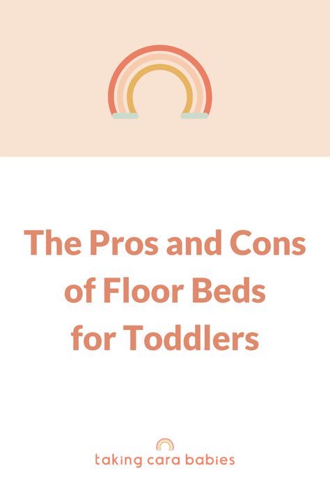 If you’re considering a Montessori floor bed for your toddler, you’re likely weighing the pros and cons. Let’s walk through them together. #ToddlerFloorBed #MontessoriBeds #TakingCaraBabies Toddler Bed Floor, Floor Bed Toddler Girl, Toddler Floor Bed Ideas, Baby Floor Bed, Toddler Room Ideas Girl, Japanese Floor Bed, Beds On Floor Ideas, Floor Bed Toddler, Toddler Sleep Regression