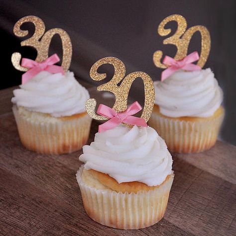 30th Birthday Cupcake Toppers 12CT.  Handcrafted in 2-5 Business Days.  30th Birthday Decoration. Birthday 30th Ideas, 30th Birthday Cupcakes, 30th Ideas, Birthday Straws, 30th Birthday Ideas For Women, 30th Bday Party, 30th Birthday Themes, 30th Birthday Bash, 30th Birthday Party Decorations