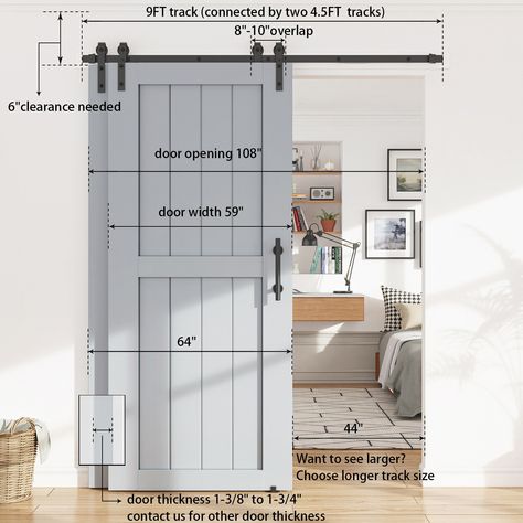 Barn door floor guide