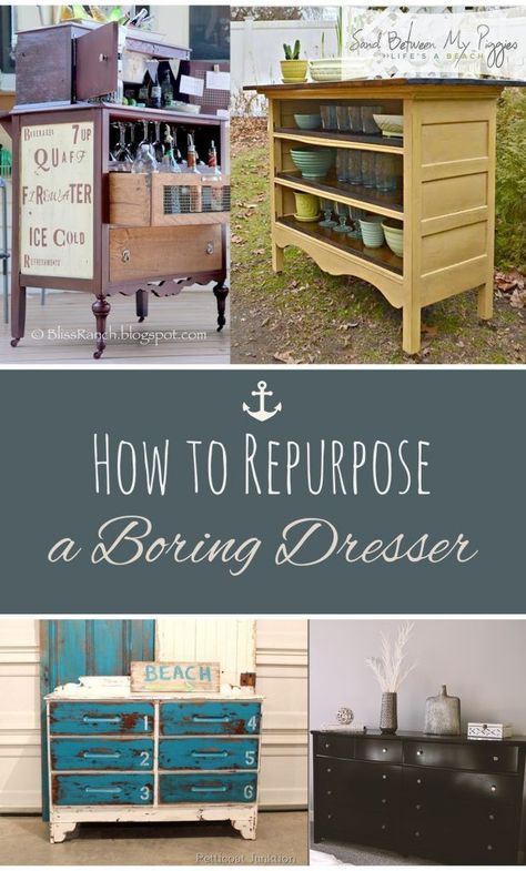 How to Re-purpose a Boring Dresser! // Sand Between My Piggies Refinish Old Furniture, Furniture Dressers, Diy Daybed, Repurposed Dresser, Eco Furniture, Furniture Logo, Furniture Hacks, Repurposed Furniture Diy, Retro Furniture