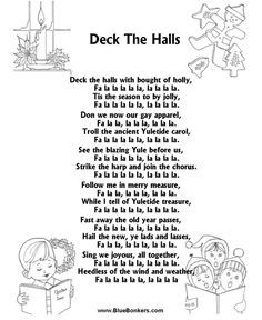 Free Printable words for "deck the halls" | BlueBonkers: Deck the Halls, Free Printable Christmas Carol Lyrics . Deck The Halls Lyrics, Christmas Caroling Party, Christmas Carols Lyrics, Christmas Carols Songs, Carol Songs, Xmas Carols, Christmas Songs Lyrics, Best Christmas Songs, Xmas Songs