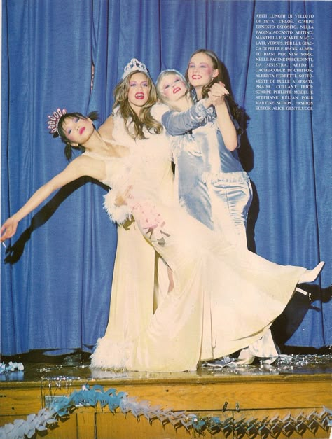 Leilani Bishop ~ Italian Vogue Ellen Von Unwerth Navia Nguyen, Nina Brosh, Leilani Bishop, Queer Prom, Vogue Italy, 90s Prom, Prom Photoshoot, Prom Photography, 80s Prom