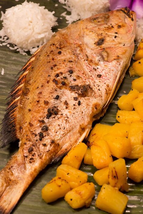 Week 11: Marshall Islands - Marshallese grilled fish, 20? March 2018 Delicious Entrees, John Marshall, Aesthetic Story, Global Food, The Marshall, Island Food, Types Of Fish, Grilled Fish, Dinner Plan