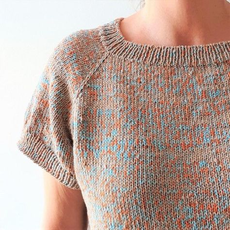 Summer T - Kurzärmliges T-shirt Knit Shirt Pattern, Tunic Knitting Patterns, Free Knitting Patterns For Women, Summer Knitting Patterns, Summer Top Pattern, Knit Top Patterns, Summer Knit Tops, Knit Cardigan Pattern, Knit Vest Pattern