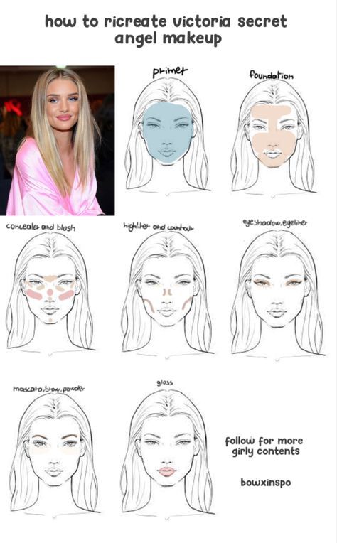 follow 🫶🏻 Makeup Routine Guide, Makeup Layout, Makeup Vs No Makeup, Angel Makeup, Makeup Order, Makeup Drawing, Simple Makeup Tips, Subtle Makeup, Makeup Face Charts