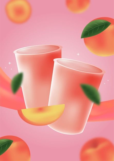 Vector peach poster design template | Premium Vector #Freepik #vector #color #background #texture #white Peach Poster, Technology Icon, Event Food, Background Texture, Card Banner, Presentation Template Free, Poster Invitation, Color Background, Create Image