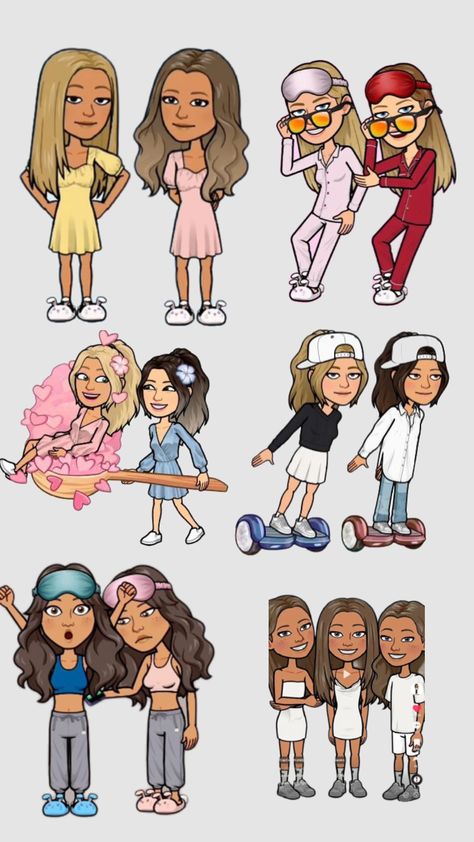 Cute Bitmoji Outfits Summer, Bitmojis Ideas, Snap Avatar, Preppy Bitmoji, Snapchat People, Matching Bitmojis, Big Emoji, Pretty Bitmoji Ideas, Bit Moji