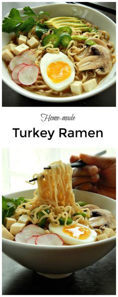 Turkey Broth Recipes, Turkey Ramen, Soup Swap, Tofu Turkey, Soup Turkey, Spaghetti Squash Noodles, Squash Noodles, Zoodle Recipes, Turkey Broth