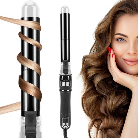 28mm Automatic Curling Iron Wand LCD Display Adjustable Rotating Auto Hair Styling Curler Automatic Curling Iron, Curling Iron, Hair Curlers, Hair Health, Styling Tools, Hair Styling, Beauty Health, Hair Care, Hair Accessories