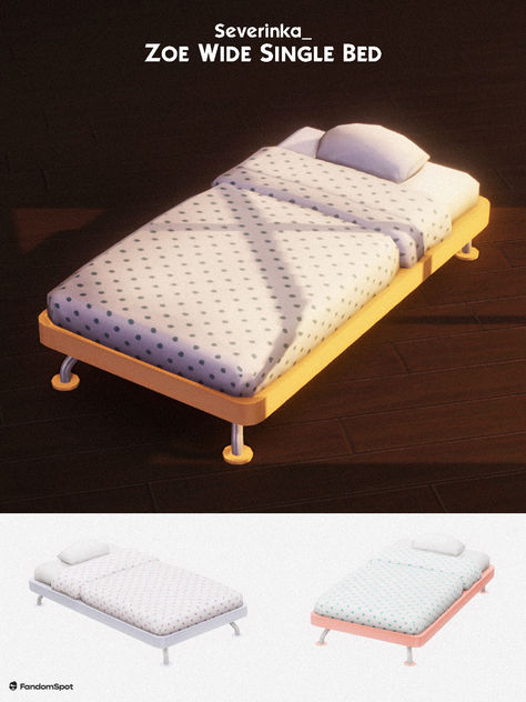 # 7 in our collection of beds in single-bed style for TS4! Sims 4 Toddler Bed Cc, Sims 4 Cc Single Bed, Sims 4 Single Bed Cc, Beds Sims 4, Ts4 Bed Cc, Ts4 Bedroom, Random Furniture, Sims Furniture, Furniture Cc