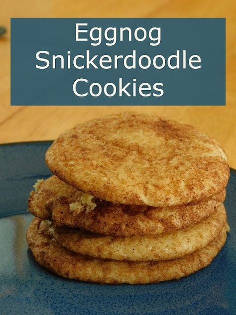 Eggnog Snickerdoodle Cookies Eggnog Snickerdoodles, Custard Pies, Soft Batch, Eggnog Recipes, Sugary Treats, Cookie Board, Eggnog Cookies, Christmas Eats, Baked Sweets