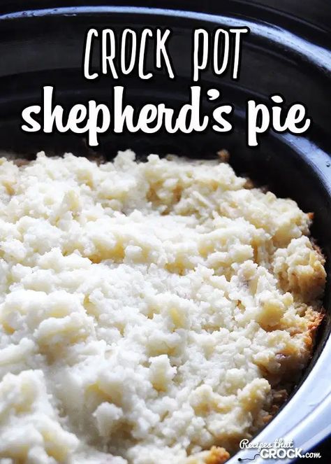 This Crock Pot Shepherd's Pie is delicious and comfort food at its best! Slow Cooker Shepards Pie, Shepherds Pie Recipe Crockpot, Turkey Shepards Pie, Sheppards Pie Recipe, Crockpot Favorites, Hamburger Meals, Shepherd Pie, Dinner Planning, Shepards Pie