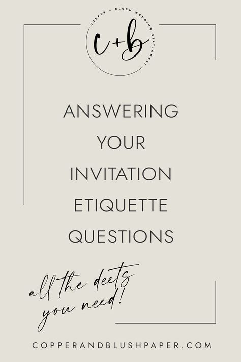 Make a statement with your wedding invitations using this expert etiquette guide as your go-to resource! Learn how to navigate the intricacies of invitation design and wording, ensuring your invites are a true reflection of your style and excitement for your big day. Wedding Planning Help, Etsy Invitations, Invitation Etiquette, Wedding Invitation Etiquette, Minimal Wedding Invitation, Marriage Invitations, Custom Wedding Stationery, Foil Invitations, Minimal Wedding