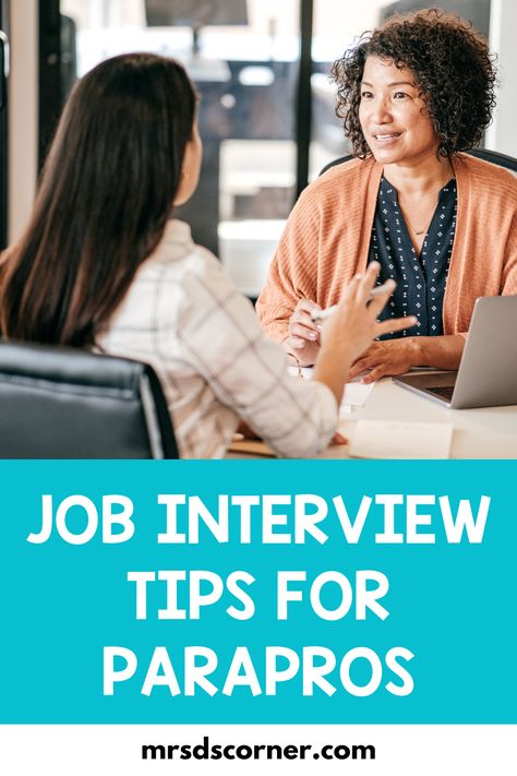 Do you have the opportunity to interview a potential paraprofessional for your special education classroom? Are you looking for a job as a paraprofessional? On this blog post you find tips for special education teachers and paraprofessionals as you prepare for interviewing for a paraprofessional position. These include potential interview questions, things to bring to the interview, and interview tips to increase the likelihood of being hired. Grab all these interview tips here. Interview Outfits Women, Special Ed Teacher, Special Education Elementary, First Year Teachers, Interview Process, Job Interview Tips, Teaching Inspiration, Interview Preparation, School Administration