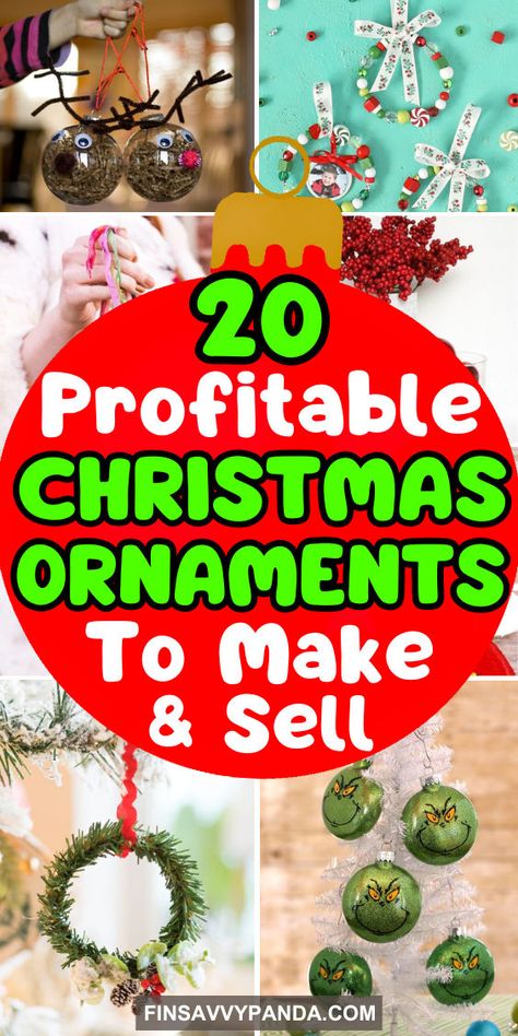 Celebrate the season with easy DIY Christmas ornaments to make and sell! Create handmade resin, felt, macrame, and beaded designs, including Grinch, Disney, and Mickey styles. Rustic wooden, clear, and Dollar Tree ideas offer a side hustle full of holiday cheer and unique, profitable options. Diy Christmas Ornaments For Work, Unusual Ornaments Diy, Easy Personalized Ornaments, Bead Christmas Tree Ornaments, Wooden Beads On Christmas Tree, How To Make A Christmas Ornament, Diy Ornament Exchange Ideas, Diy Filled Ornaments, Fun Diy Ornaments