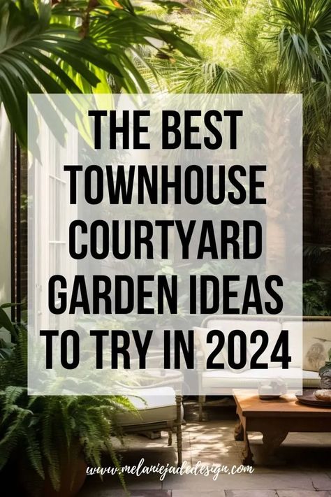 Townhouse Courtyard, Courtyard Garden Ideas, Patio Ideas Townhouse, Small Garden Layout, Courtyard Plants, Garden Decking, Indoor Courtyard, Small Urban Garden, Decking Ideas