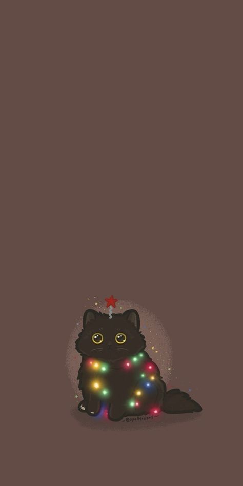 #christmas #aesthetic #cat #wallpaper #iphone #pinterest Wallpaper Gatos, Christmas Wallpaper Iphone Cute, Xmas Wallpaper, Cute Fall Wallpaper, Christmas Phone Wallpaper, Cute Christmas Wallpaper, Halloween Wallpaper Iphone, Holiday Wallpaper, Wallpaper Iphone Christmas