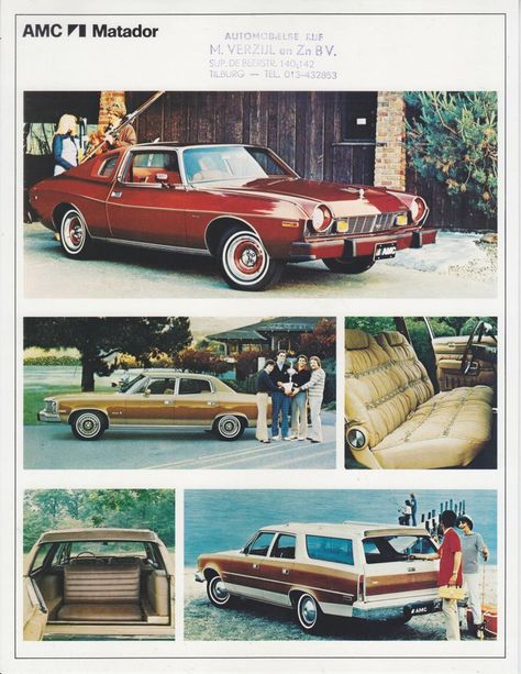 American Motors Matador, sales leaflet, USA, 1978 [no text] American Motor Company, Car Sales, American Motors, Us Cars, Motor Company, Cars For Sale, Classic Cars, Trucks, Bike