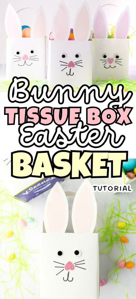 Bunny tissue box for Easter Cute Easter Baskets, Homemade Easter Baskets, Box Bunny, Easter Bunny Basket, Bunny Basket, Easter Eggs Chocolate, Plastic Eggs, Cute Easter Bunny, Mini Eggs