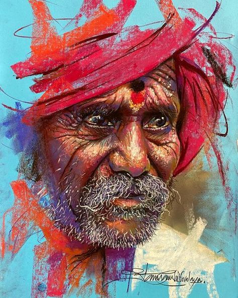 Kannan Chithralaya on Instagram: “Soft pastels on paper.. Amazing Brustro soft pastels 👍🏻.. The reference was a black and white photo. I made it color. Hello all! Now you…” Soft Pastel Art, Black Woman Artwork, Fine Art Portraits, Indian Paintings, Abstract Canvas Painting, Pastel Art, Book Art Drawings, Portrait Inspiration, Watercolor Portraits