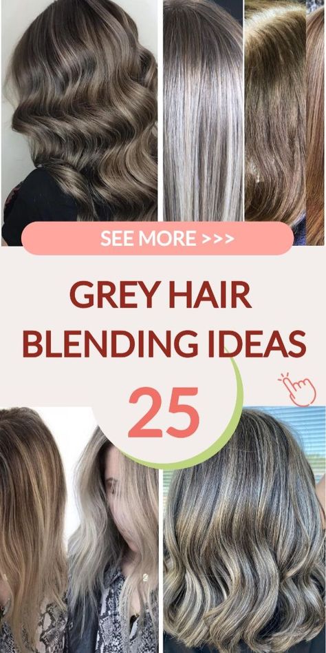 Top 25+ Stunning Grey Hair Blending Ideas for a Chic Look Grey Hair Blending, Hair Blending, Grey Hair Dye, Grey Hair Transformation, Sophisticated Hairstyles, Grey Hair Inspiration, Ponytail Hairstyles Easy, Hair Color Options, Natural Gray Hair