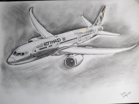 Eithad Airway, Airplane Drawing Sketches, Airplanes Drawing, Aeroplane Drawing, Pilot Drawing, Flight Drawing, Pilot Aesthetic, Airplane Sketch, Plane Drawing