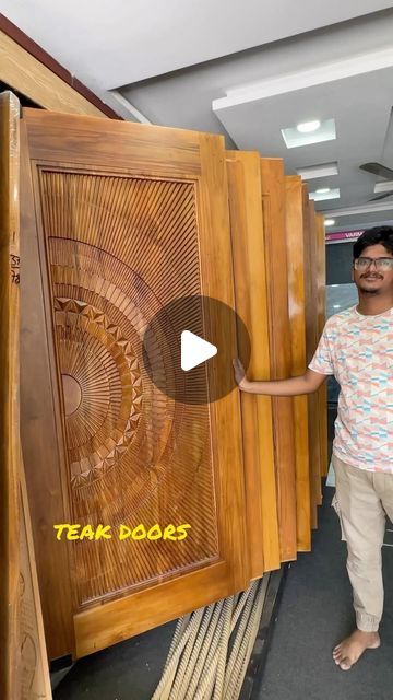 Teak Entrance Door Design, Main Door Design Wpc, Teak Main Door Design, Wooden Door Design Modern Entrance, Main Doors Wooden Design, Main Door Designs Entrance, Marble Door Frame Design, Wooden Main Door Design Front Entry, Main Door Laminate Design