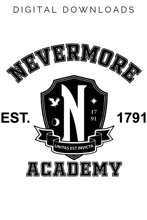 Nevermore Academy SVG Addams Family Theme Party, Addams Family Theme, Nevermore Academy, Dance Themes, Cricut Halloween, Shirt Print Design, Cricut Craft Room, Getting Back Together, Silhouette Cameo Projects