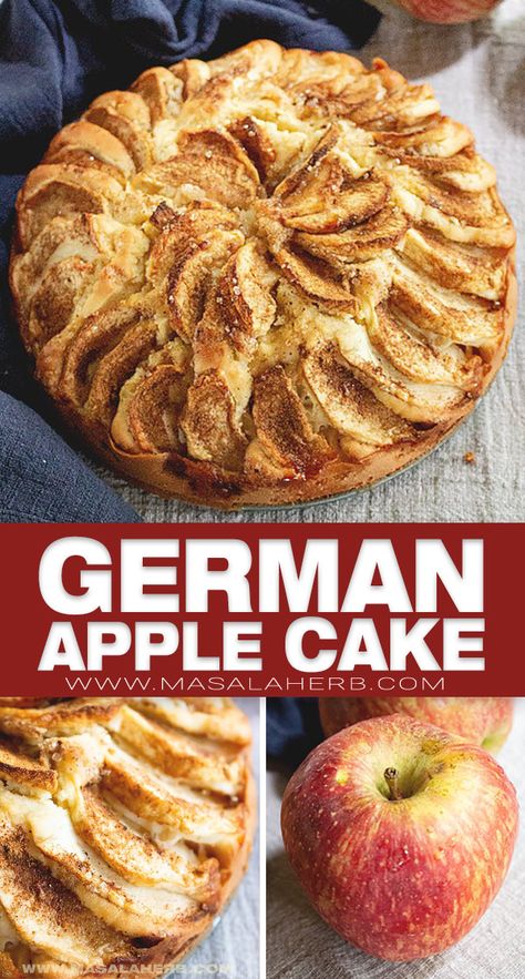 German Apple Cake Recipe, German Apple Cake, German Desserts, Apple Cake Recipe, Apple Recipes Easy, Cake Recipes Easy Homemade, Torte Cupcake, Apple Dessert Recipes, Apple Cake Recipes