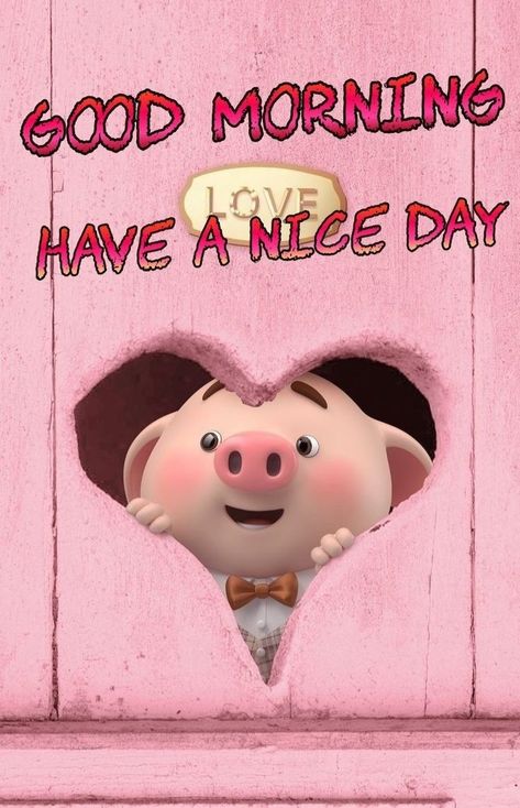 Pig Good Morning, Pot Belly Pig, Good Morning Quotes Friendship, Granddaughter Quotes, Good Morning Gifs, Morning Gifs, Cute Motivational Quotes, Funny Minion Pictures, Morning Memes