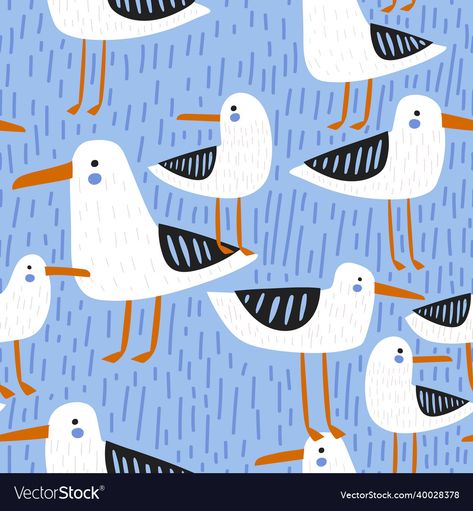 Seagull Illustration, Nautical Background, Adirondack Chairs, Fabric Sale, Sport Performance, Summer Knitting, Beach Art, Sale Design, Cotton Weaving