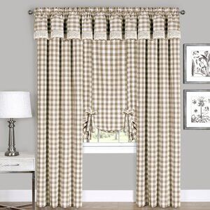 Farmhouse Curtains Kitchen, Tie Up Shades, Tier Curtains, Farmhouse Curtains, Country Curtains, Drape Panel, Curtain Valance, Modern Windows, Window Valance