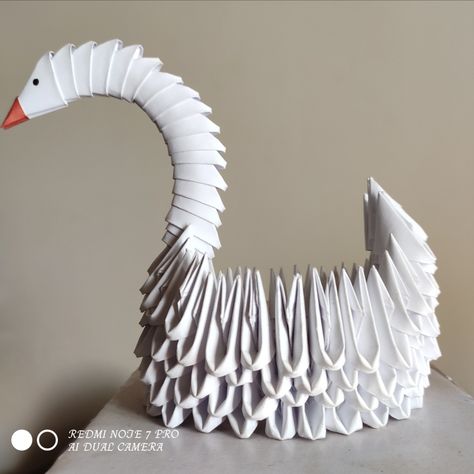 3d Origami Swan, Origami Swan, 3d Origami, Origami, Quick Saves