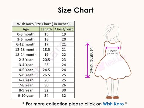 AllAffitiateMarketing: Amazon Kids Wear, kids dress buy online Crochet Baby Girls, Girls Frocks, Sewing Measurements, Baby Size Chart, Girls Dress Sewing Patterns, Frock Patterns, Kids Dress Patterns