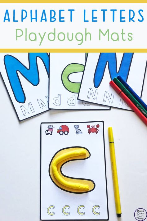 Playdough Letter Mats, Play Doh Letters, Alphabet Playdough Mats, Playdough Letters, Easy Playdough, Playdough Ideas, Playdoh Mats, Playdough Activities, Alphabet Pictures