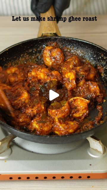 MrChef on Instagram: "prawns ghee roast 

ingredients 
prawns 1 kg peeled 
dry red chilli 20 nos with out seeds 
water 1 & 1/2 cups 
vinegar 2 tbsp 
kashmiri chilli powder 1/2 tbsp 
turmeric powder 1/4 tsp 
salt 1 tsp 
curry leaves 1 stem 
coconut oil 1/2 tbsp 
tomato 1/2 ripped 
shallots 10 nos
ginger medium size 
garlic 10 nos 
ghee 2 tbsp 
mustard seeds 2 tsp 
curry leaves 2 stems 
salt 1 & 1/2 tsp 

Savor the rich, bold flavors of Prawn Ghee Roast – a perfect blend of juicy prawns, aromatic spices, and fragrant ghee! This traditional dish packs a punch with its irresistible taste, making it a must-try for all seafood lovers. Whether you’re a fan of coastal cuisine or simply love bold flavors, this recipe is sure to win you over! 🦐✨ #PrawnGheeRoast #SeafoodDelight #FoodieFav #KeralaCui Dry Prawns Recipe, Prawn Curry Recipe, Prawns Roast, Coconut Prawns, Ghee Roast, Kashmiri Chilli, Prawns Recipe, Ghee Recipe, Prawn Dishes