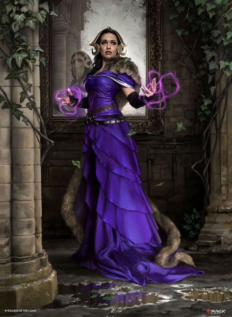 Liliana Of The Veil, Mtg Art, Art Outfits, Pop Culture Art, Christina Ricci, Zooey Deschanel, The Veil, Wizards Of The Coast, Magic Art