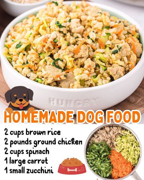 Healthy Dog Food Recipes Homemade, Homemade Dog Food Crockpot, Dog Meals, Dog Food Homemade, Pet Treats Recipes, Pet Recipes, Dog Food Recipe, Easy Dog Treat Recipes, Make Dog Food