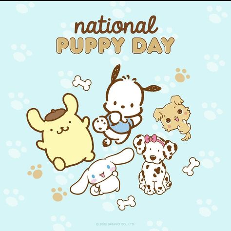 National Puppy Day, Puppy Day, Sweetest Day, Sanrio Characters, Art Inspiration Drawing, Cute Puppies, Cute Drawings, Cute Dogs, Hello Kitty