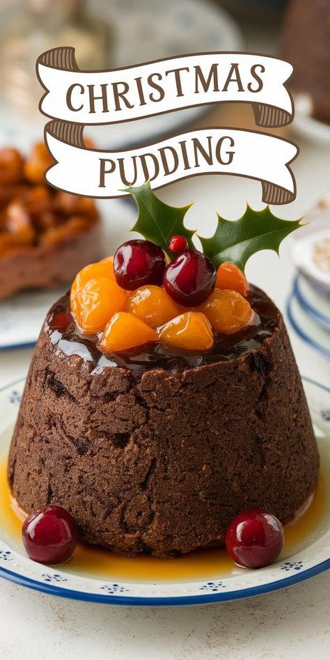 This Christmas Pudding is the ultimate festive dessert! Packed with dried fruits, spices, and a touch of brandy, it’s the perfect end to your holiday meal—rich, flavorful, and full of tradition. Strawberries Cookies, Traditional Holiday Desserts, Christmas Pudding Recipes, Christmas Candies, Festive Desserts, Holiday Dessert, Holiday Meal, Christmas Pudding, Pudding Recipe