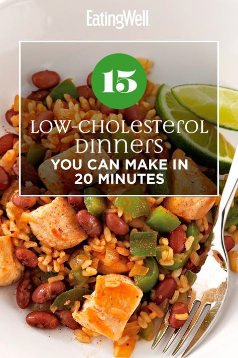 Following a diet that promotes heart-health and helps lower cholesterol is easy with these dinner recipes. These dishes come together in just 20 minutes and are full of fiber, vegetables and heart-healthy fats. #dinner #dinnerideas #supperideas #dinnerrecipes #healthydinnerideas #healthydinnerrecipes #healthyrecipes Raise Hdl Cholesterol, Cholesterol Meal Plan, Chicken Piccata Meatballs, Lower Cholesterol Recipes, Fiber Vegetables, Low Cholesterol Recipes Dinner, Low Cholesterol Meal Plan, Lower My Cholesterol, Cholesterol Lowering Recipes