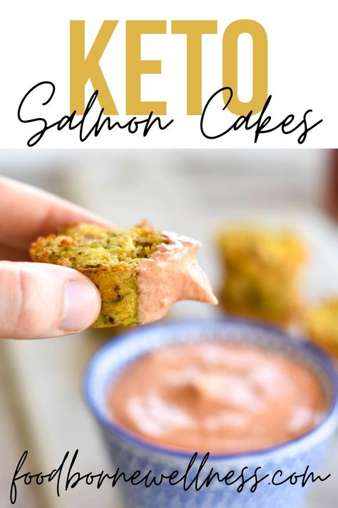 These Paleo Keto Salmon Cakes are a healthy and simple weeknight meal. The provide a good break from your standard menu and offer a fun, forkless way to eat your omega-3's. This recipe produces the perfect mini salmon patties that are the bite size. This offers a fork free option if you are entertaining or just avoiding unloading your dishwasher. No judgement there. Entertaining people can be stressful, so can unloading the dishwasher depending on the day. Dinner Whole 30, Paleo Salmon Patties, Keto Salmon Cakes, Whole 30 Keto, Tomato Aioli, Paleo Salmon Cakes, Keto Salmon, Auto Immune, Primal Kitchen