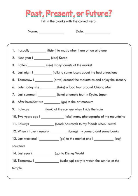 Past Present And Future Tense Worksheets, Future Tense Worksheet Grade 3, Future Past Present, Simple Future Tense Worksheets Grade 3, Present Past Future Tense Worksheets, Past Present Future Worksheet, Past And Present Tense Worksheets, Simple Tenses Worksheets, Simple Future Tense Worksheets