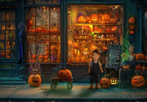 “The Little Pumpkin Collector” By Julie Clyde Creative On a crisp autumn afternoon, two-year-old Tommy totters in front of the mysterious spell shop, gripping the handle of his red Radio Flyer wagon with one hand and in the other, a flower for his mum. The shop’s door is slightly ajar, and its windows glow softly, but Tommy’s eyes are fixed on the pumpkins scattered around him. Tommy had one simple mission: collect pumpkins for his family’s porch. His Radio Flyer was the perfect size for hi... Radio Flyer Wagon, Radio Flyer Wagons, Autumn Afternoon, Radio Flyer, Crisp Autumn, Two Year Olds, A Flower, Pumpkins, Porch