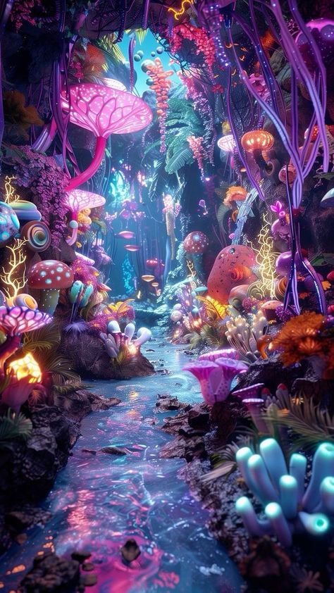 Aquarium Wallpaper Iphone, Majestic Backgrounds, Dream World Aesthetic, Forest Path Wallpaper, Dreamscapes Art, Dreamscape Aesthetic, Path Wallpaper, Under Water World, Dreamscape Art