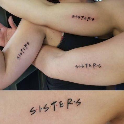 Sisters inspired FRIENDS tattoo | www.otziapp.com Tattoo Ideas Pictures, Cute Sister Tattoos, 27 Tattoo, Sister Tats, Matching Bff Tattoos, Cousin Tattoos, Sister Tattoo Designs, Sister Tattoo Ideas, Matching Sister Tattoos