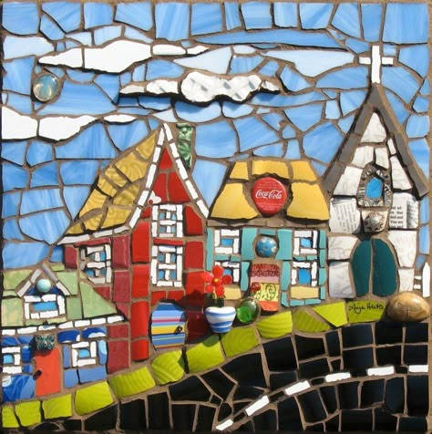 Mosaic Garden Art, Mosaic Madness, Mosaic Art Projects, Mosaic Stained, Mosaic Tile Art, Mosaic Pictures, Mosaic House, Mosaic Artwork, Tableau Art